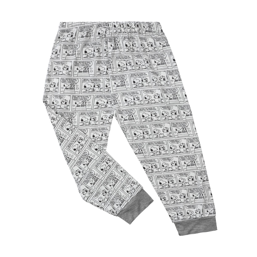 Baabaasheepz X Snoopy Short Sleeve Shirt S31 White + Pants S31 White