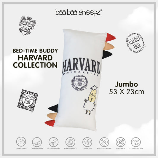 BBS Bedtime Buddy Harvard White HV02W with Color tag - Jumbo (size 23x53cm)