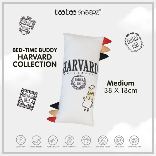 BBS Bedtime Buddy Harvard White HV02W with Color tag - Medium (size 18x38cm)