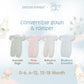 BBS  Convertible Gown & Romper Chef Baa Baa 0-6 Months