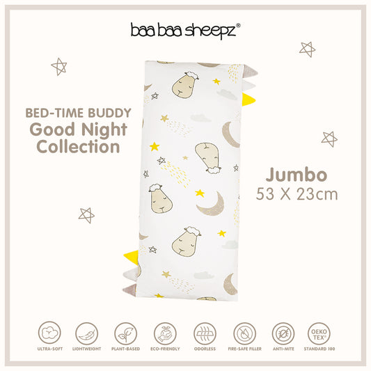 BBS Bedtime Buddy Goodnight Baa Baa White with Color tag - Jumbo (size 23x53cm)