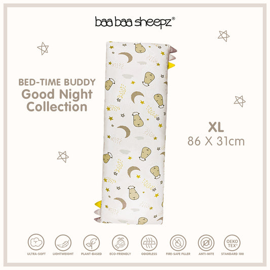 BBS Bedtime Buddy Goodnight Baa Baa White with Color tag - XL (size 31x86cm)