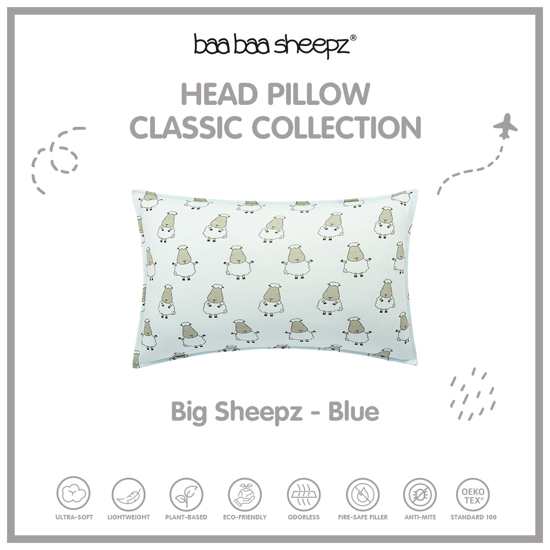 BBS Head Pillow Big Sheepz Blue - Kids