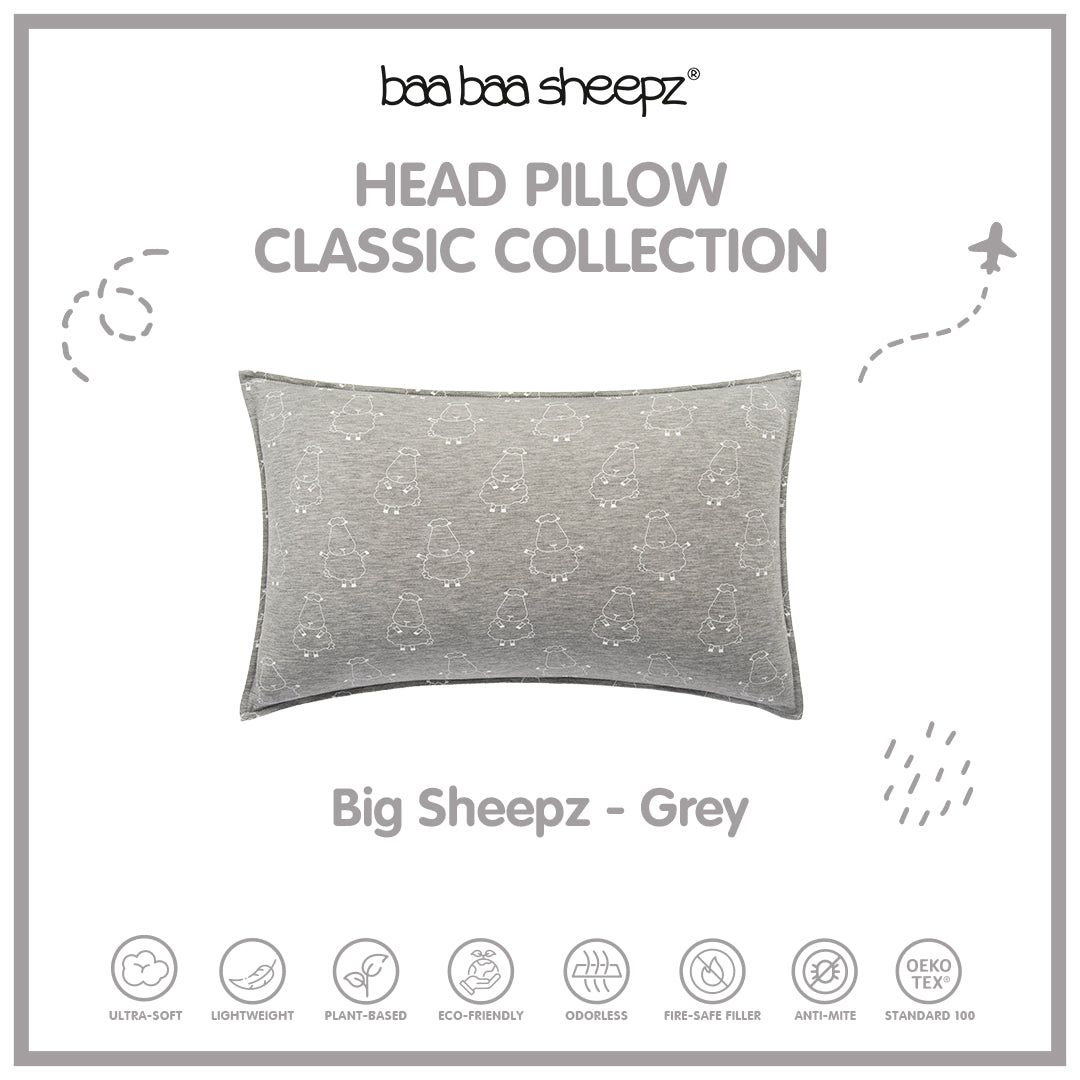 BBS Head Pillow Big Sheepz Grey - Kids