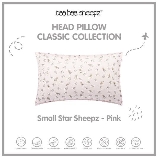 BBS Head Pillow Small Star & Sheepz Pink - Kids
