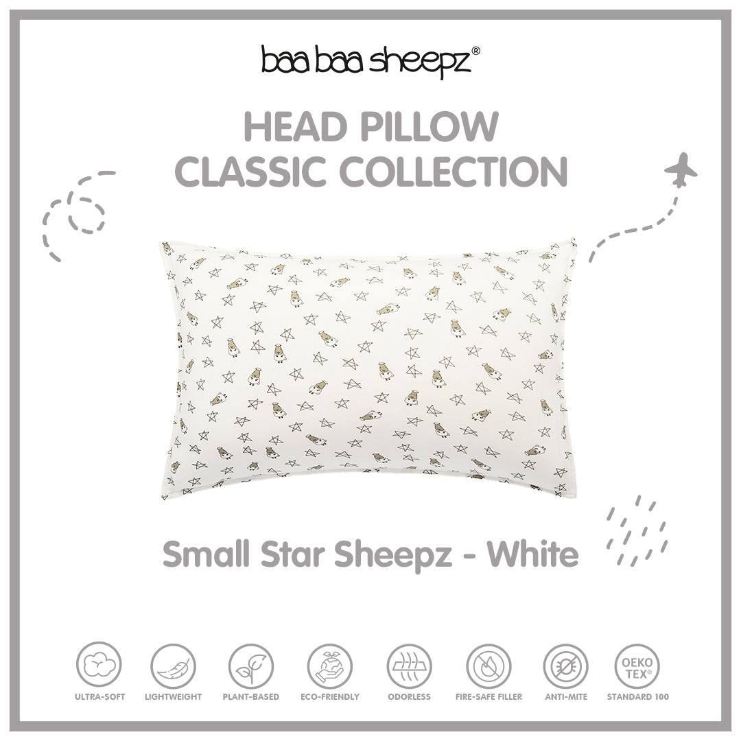 BBS Head Pillow Small Star & Sheepz White - Kids