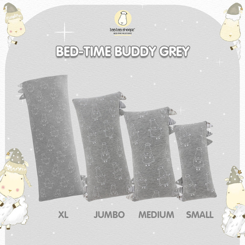 Baabaasheepz Bedtime Buddy Big Sheepz Grey with Stripe, Polka Dot & Checkers tag Grey (S/M/L/XL)