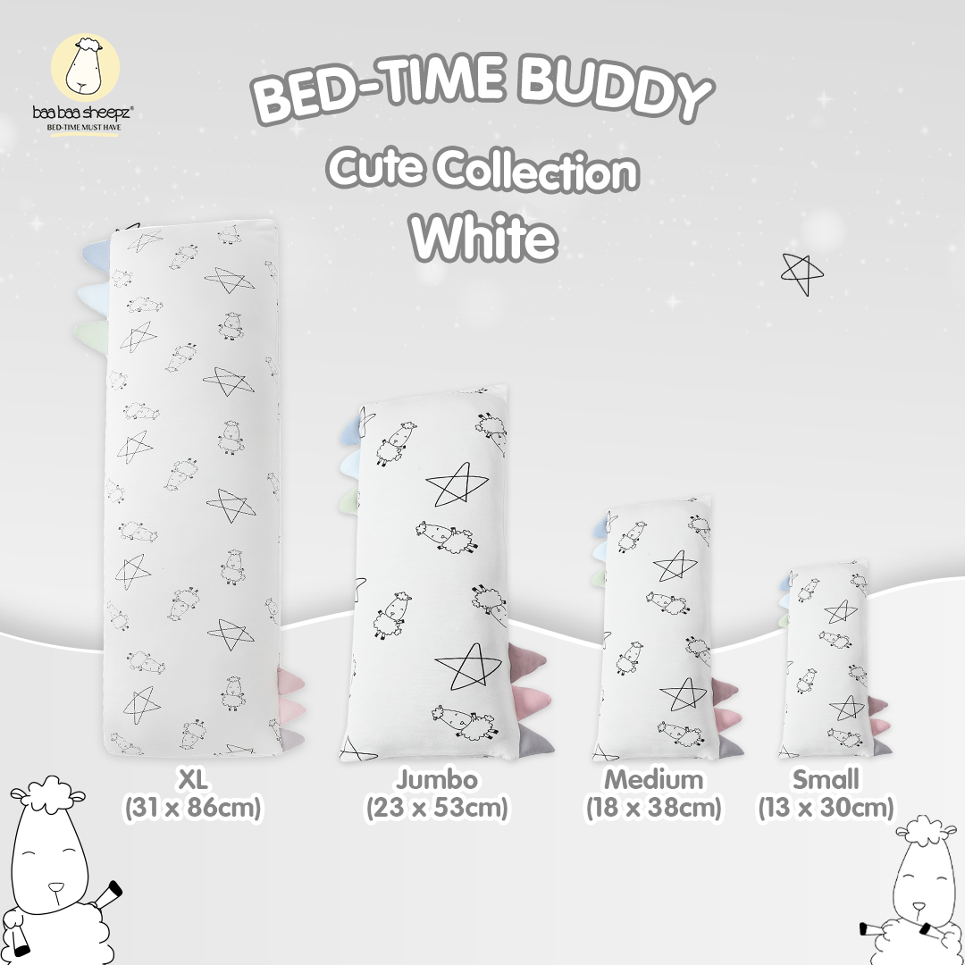 BBS Bedtime Buddy Cute Big Star & Sheepz White with Color tag S/M/L/XL