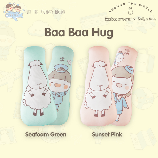 BBS Hug Buddy Baa Baa Sallyandpiper Medium Sunset Pink (size 22x38cm)