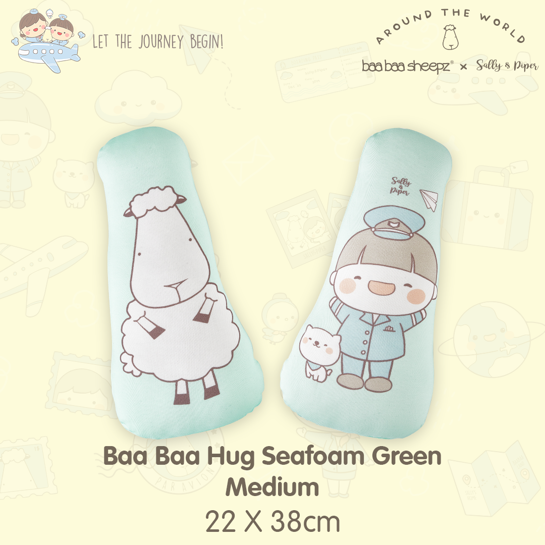 BBS Hug Buddy Baa Baa Sallyandpiper Medium Seafoam Green (size 22x38cm)
