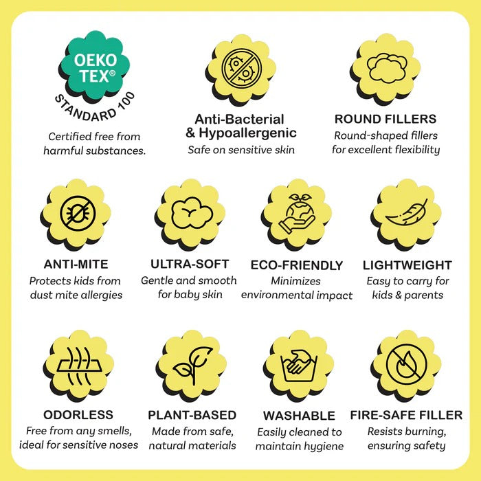 BBS Bedtime Buddy Cute Big Star & Sheepz White with Color tag S/M/L/XL