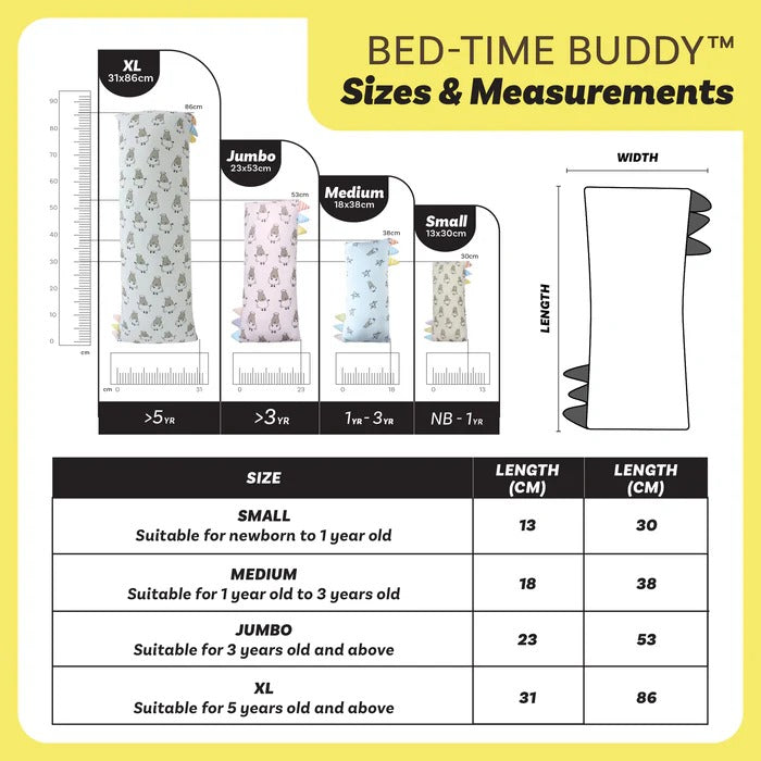 Baabaasheepz Bedtime Buddy Big Sheepz Grey with Stripe, Polka Dot & Checkers tag Grey (S/M/L/XL)