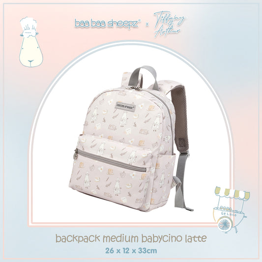 BBS Backpack Chef Medium Babycino Latte (size 26x33x12cm)
