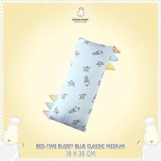 BBS Bedtime Buddy Small Star & Sheepz Blue with Color & Stripe tag - Medium (size 18x38cm)