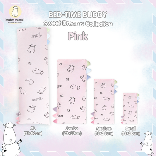 BBS Bedtime Buddy Sweet Dreams Baa Baa Pink with Color tag S/M/L/XL
