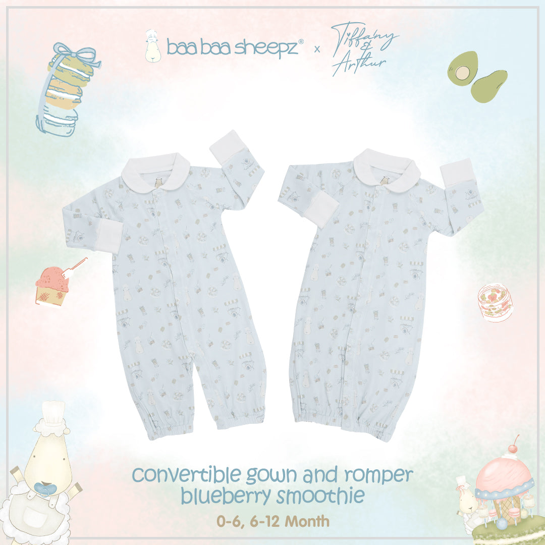 BBS  Convertible Gown & Romper Chef Baa Baa 0-6 Months
