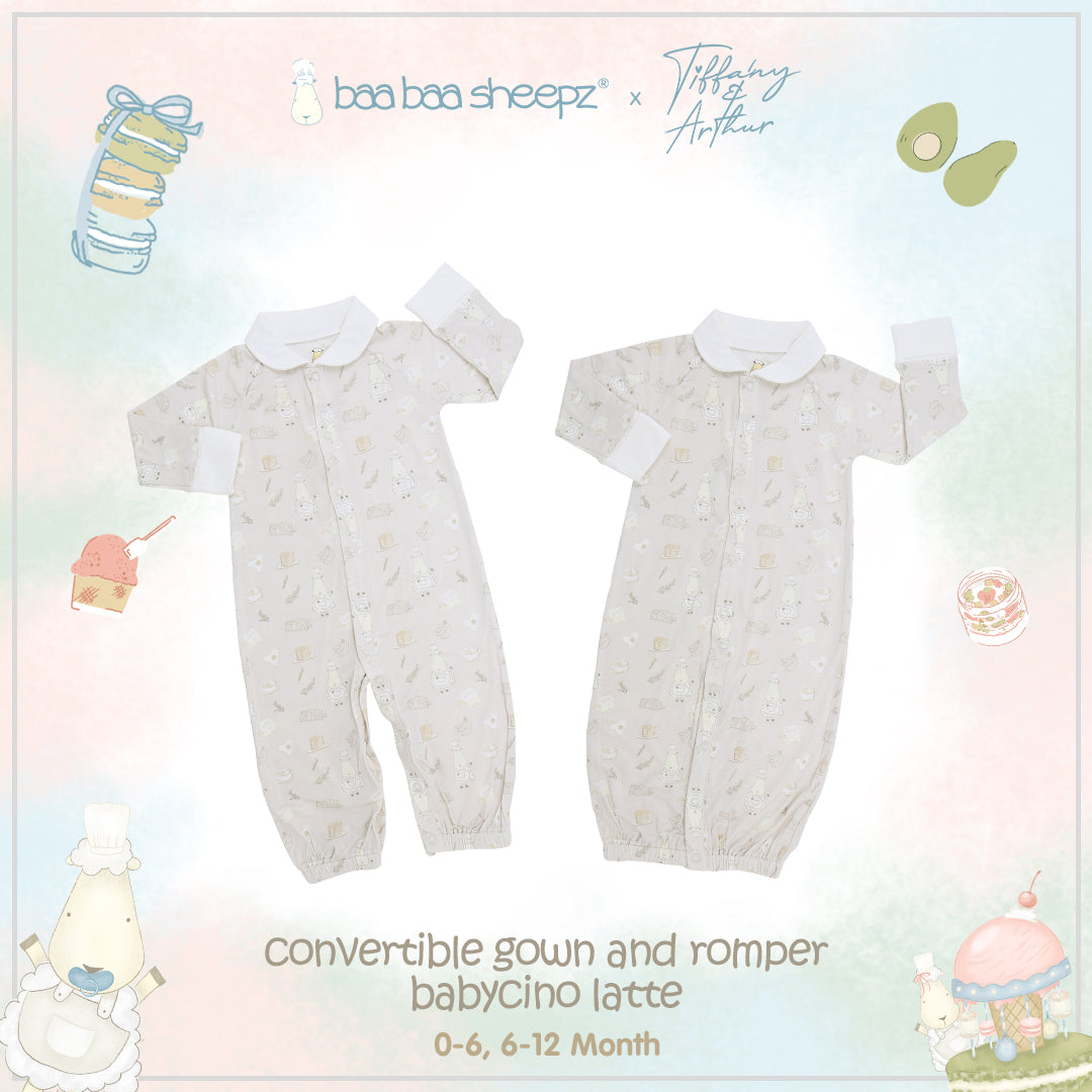 BBS  Convertible Gown & Romper Chef Baa Baa 0-6 Months
