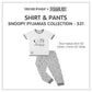 Baabaasheepz X Snoopy Short Sleeve Shirt S31 White + Pants S31 White