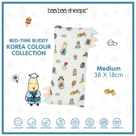 BBS Bedtime Buddy K05 White with Color tag - Medium (size 18x38cm)