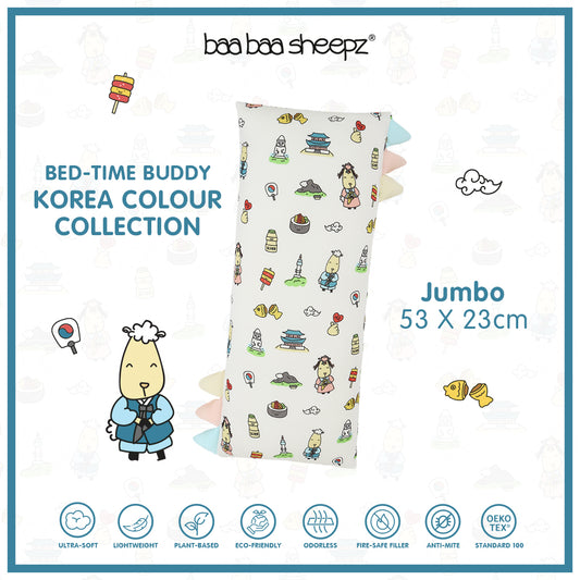 BBS Bedtime Buddy K05 White with Color tag - Jumbo (size 23x53cm)