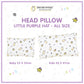 BBS Head Pillow Little Purple Hat A Pearl Kids - 30x47cm