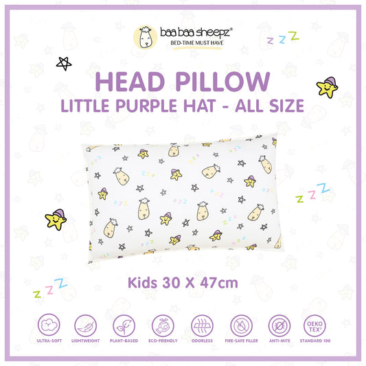 BBS Head Pillow Little Purple Hat A Pearl Kids - 30x47cm