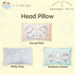 BBS Head Pillow Sallyandpiper Sunset Pink Baby (size 20x30cm)