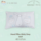 BBS Head Pillow Sallyandpiper Misty Grey Adult (size 40x67cm)