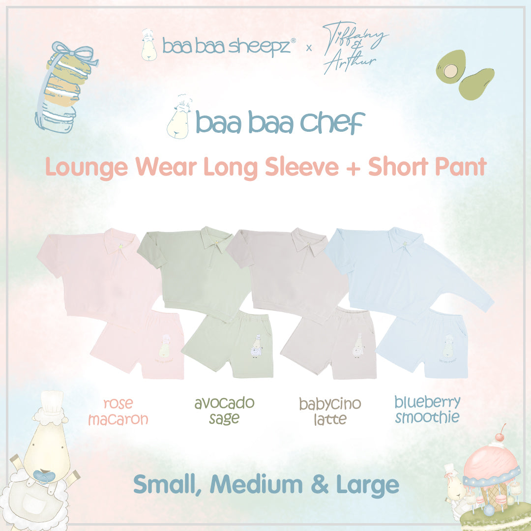 BBS Chef  Kids Long Sleeve Shirt + Shorts Pant Chef Baa Baa