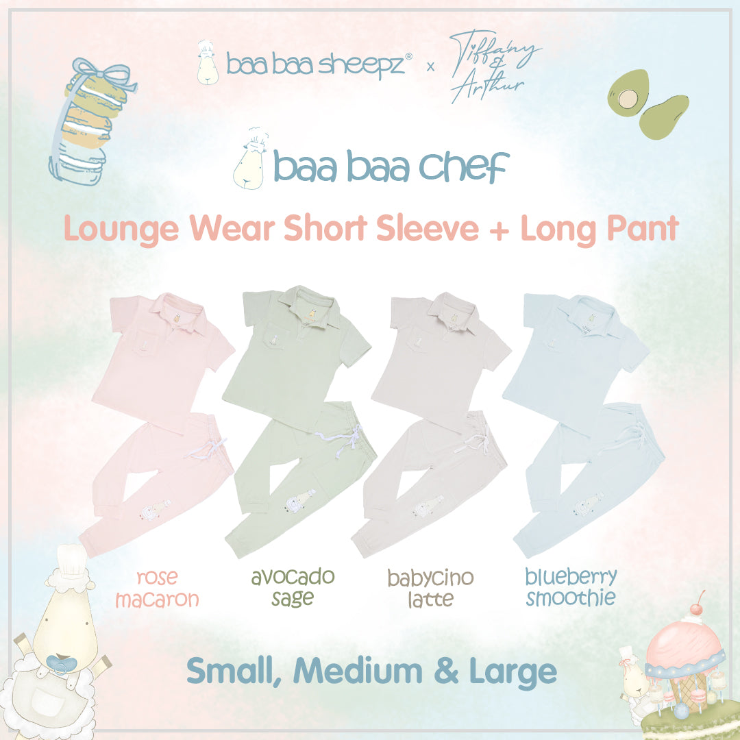 BBS Chef Kids Short Sleeve Shirt + Long Pant Chef Baa Baa