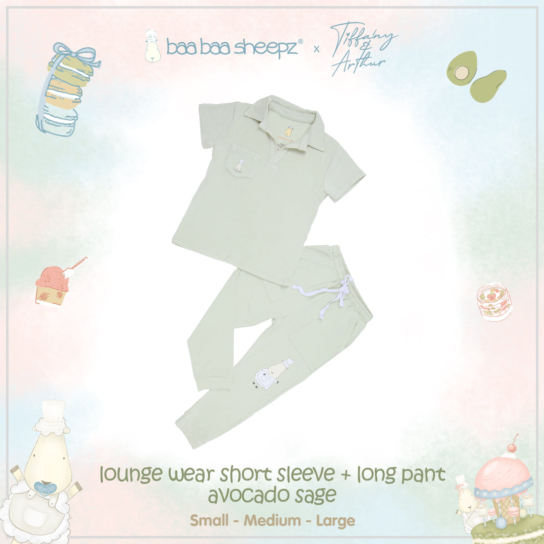 BBS Chef Kids Short Sleeve Shirt + Long Pant Chef Baa Baa