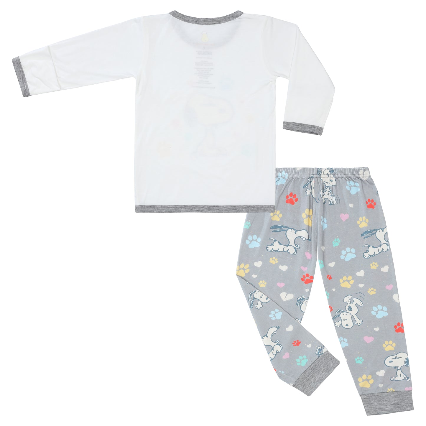 BBS X Snoopy Dreamy Paws Pyjamas Set S03 White + Pants S01 Grey