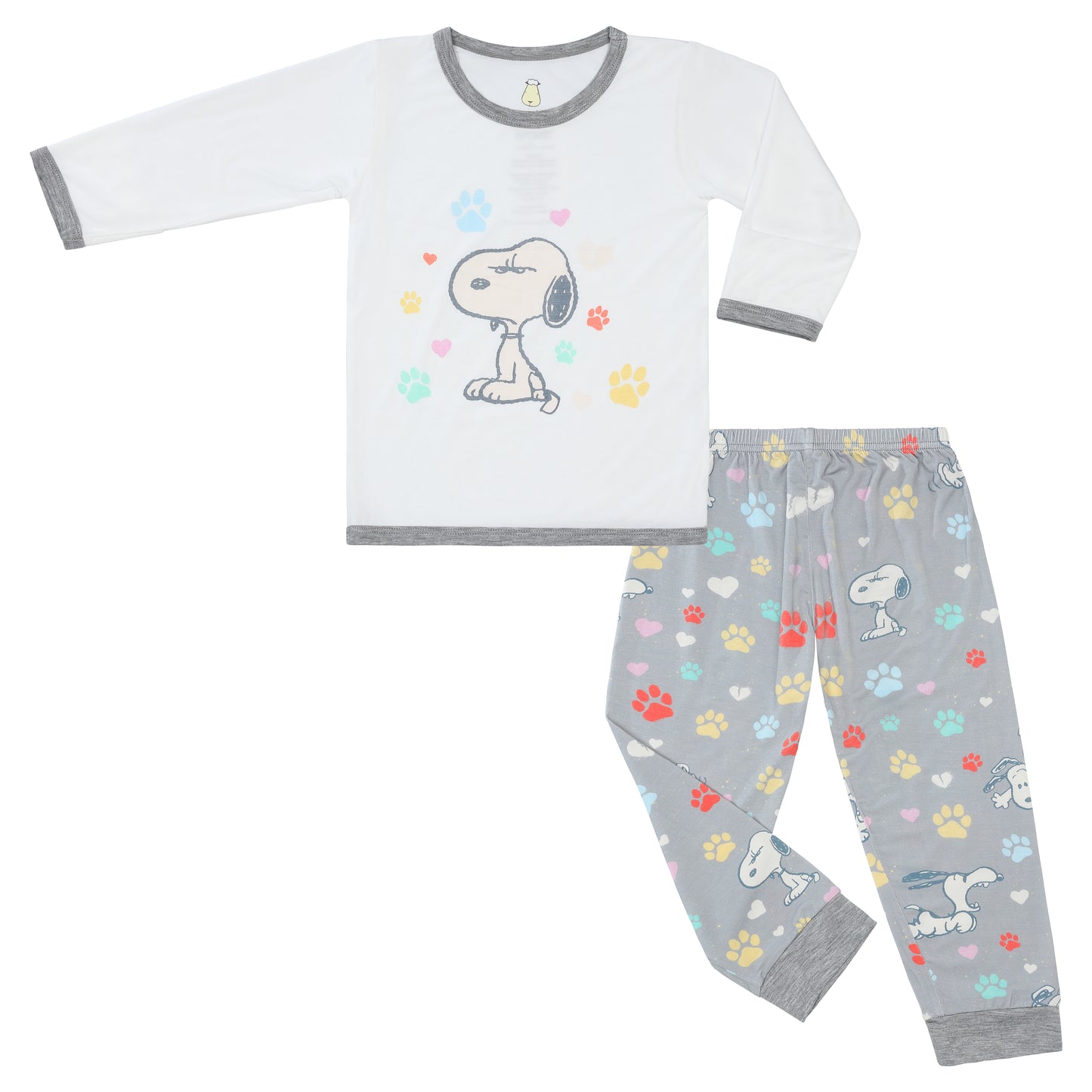 BBS X Snoopy Dreamy Paws Pyjamas Set S03 White + Pants S01 Grey