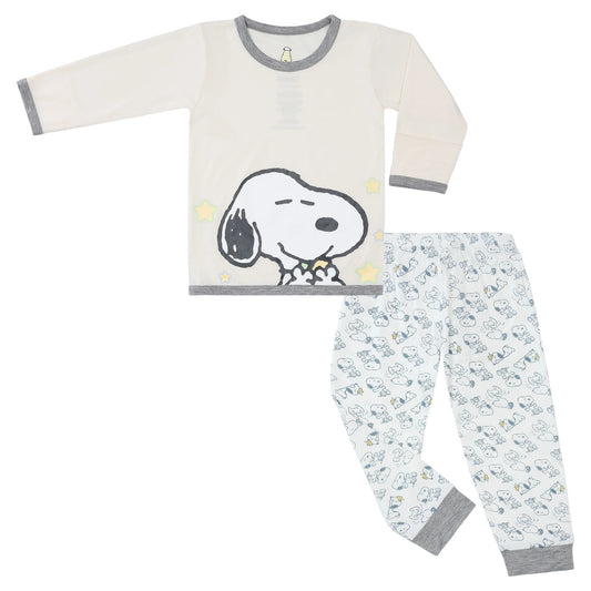 BBS X Snoopy Dreamland Doodles Pyjamas Set S05 Yellow + Pants S02 White