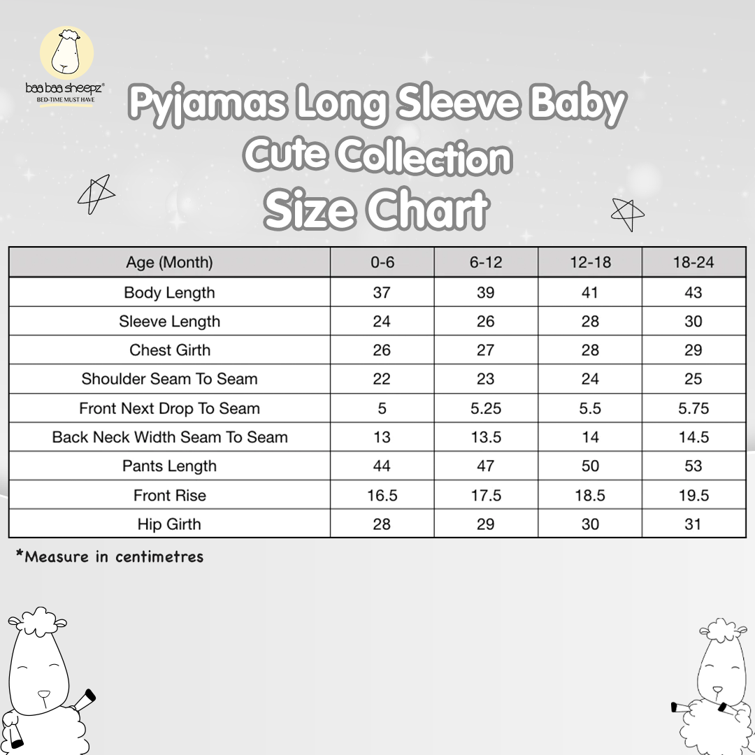 BBS Pyjamas Set Cute Big Star & Sheepz White Baby