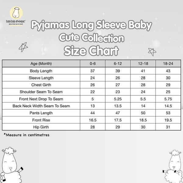 BBS Pyjamas Set Cute Big Star & Sheepz White Baby