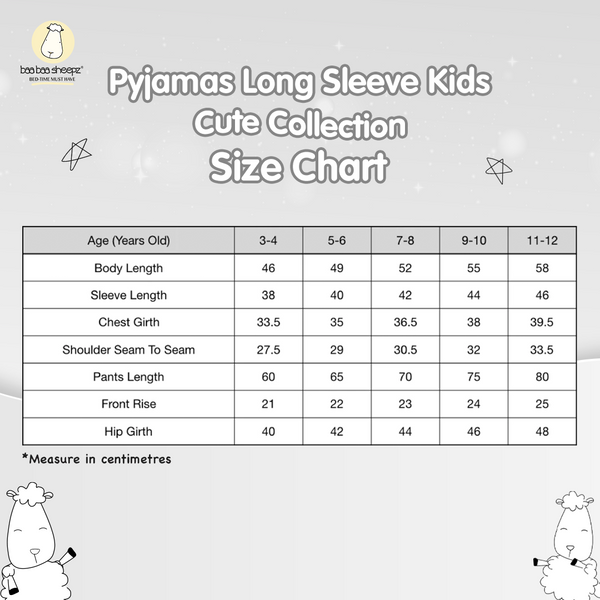 BBS Pyjamas Set Cute Big Star & Sheepz White Kids