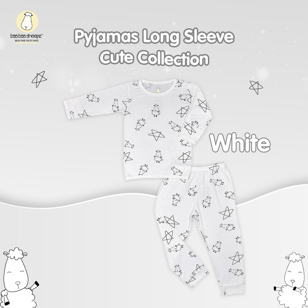 BBS Pyjamas Set Cute Big Star & Sheepz White Baby