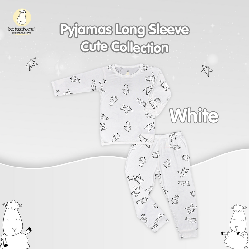 BBS Pyjamas Set Cute Big Star & Sheepz White Kids