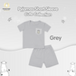 BBS Pyjamas Set Short Sleeve Cute Big Star & Head Grey Baby
