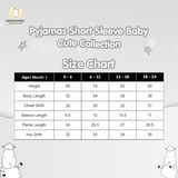 BBS Pyjamas Set Short Sleeve Cute Big Star & Sheepz White Baby