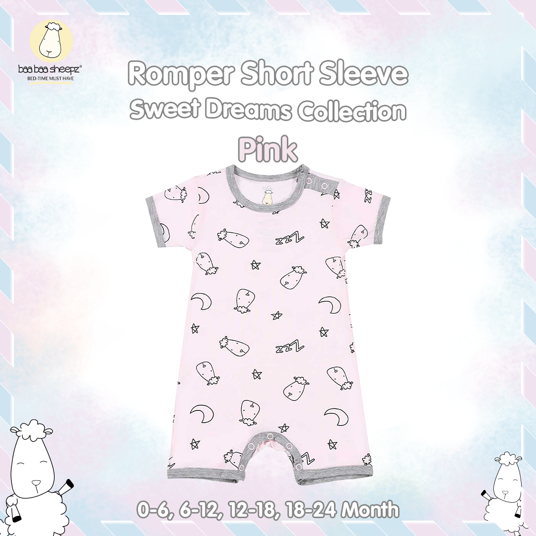 BBS Romper Short Sleeve Sweet Dreams Baa Baa Blue