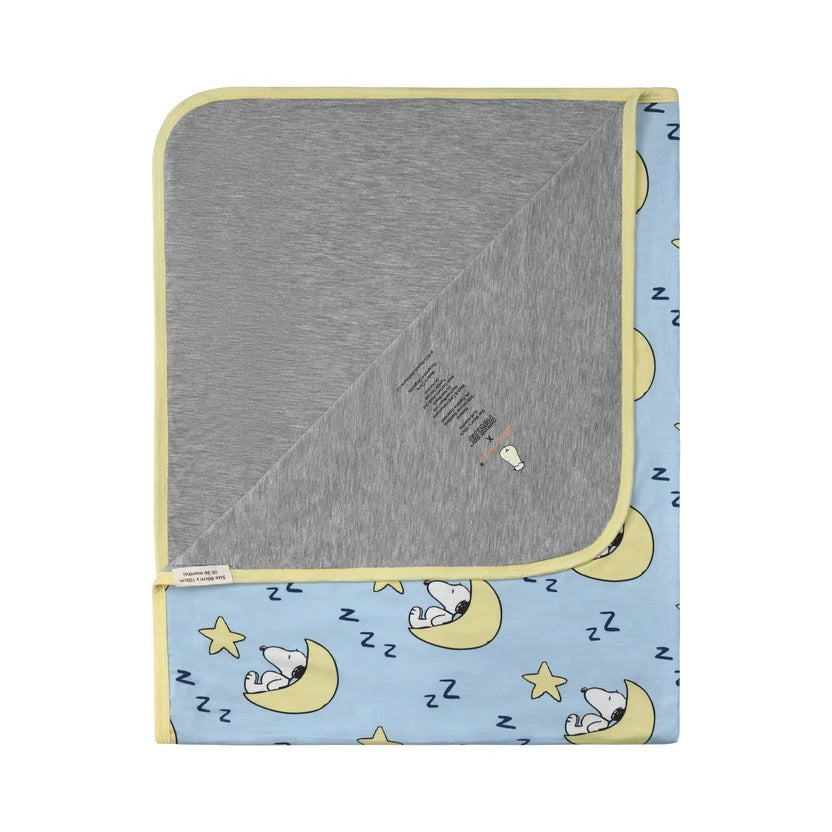 Baabaasheepz X Snoopy Double Layer Blanket S40 Blue - 36M
