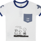Baabaasheepz X Snoopy Short Sleeve Shirt S32 White + Pants S32 Blue