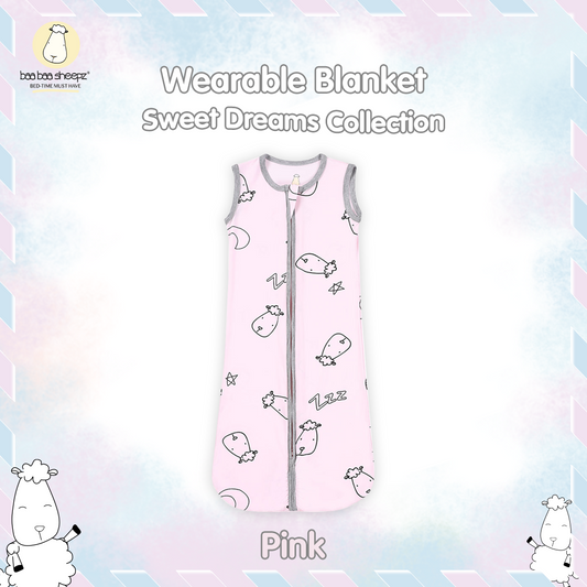 BBS Wearable Blanket Zip Sweet Dreams Baa Baa Pink