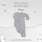 Baabaasheepz Romper Cute Big Star & Head Grey / Romper Kancing Anak