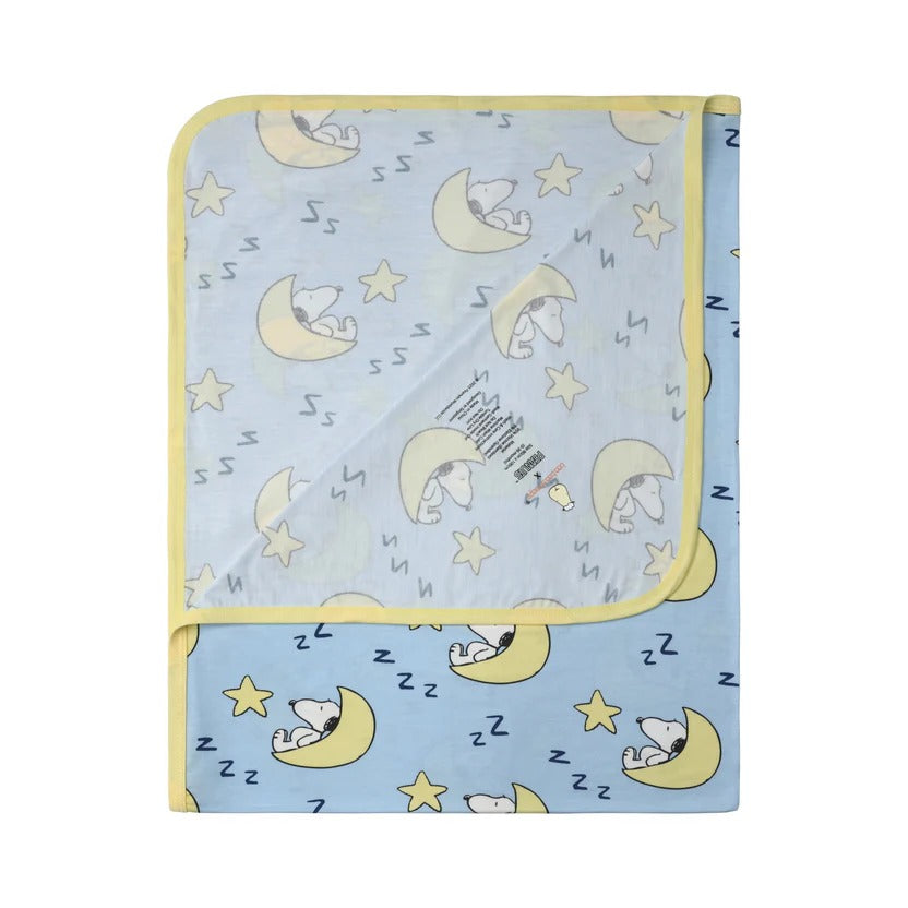 Baabaasheepz X Snoopy Single Layer Blanket S40 Blue - 36M