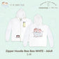 BBS Zipper Hoodie Baa Baa White Sallyandpiper