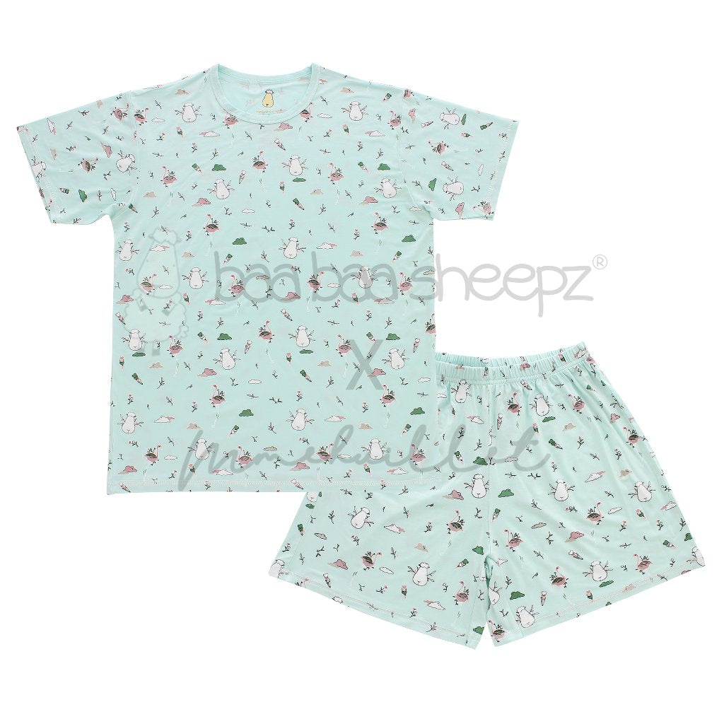 BBS Pyajamas Set Short Sleeve Flamingo Adult