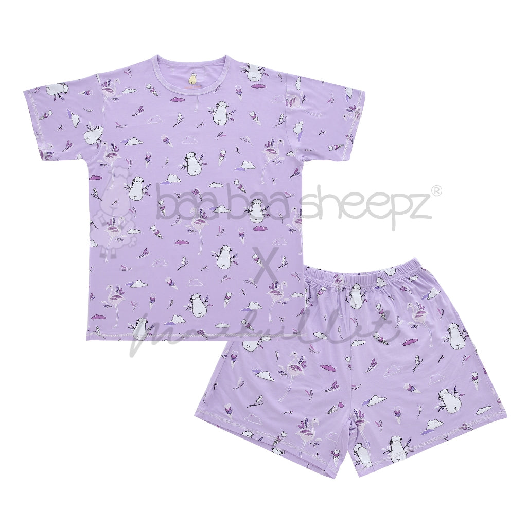 BBS Pyajamas Set Short Sleeve Flamingo Adult